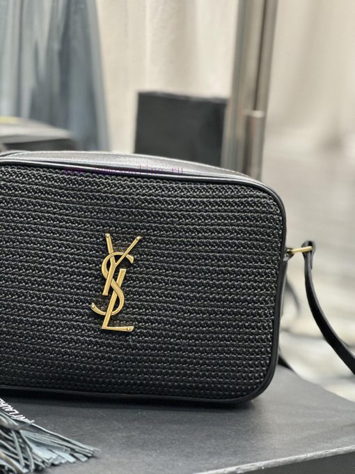 Yves Saint Laurent Bags NEWLou Camera Bag - Black with Black Braided Gold BuckleTop level imported Italian cowhide c fvpris12 - Image 5