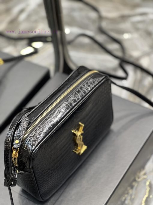 Yves Saint Laurent Bags 𝑳𝒐𝒖 Camera Bag - Black Crocodile Pattern Gold BuckleTop level imported Italian cowhide camer 3jp9rycl - Image 6