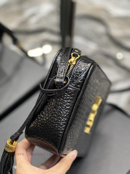 Yves Saint Laurent Bags 𝑳𝒐𝒖 Camera Bag - Black Crocodile Pattern Gold BuckleTop level imported Italian cowhide camer 3jp9rycl - Image 8