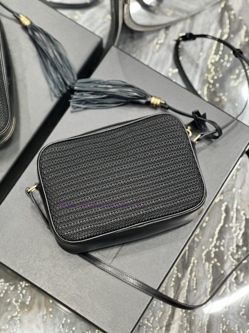 Yves Saint Laurent Bags NEWLou Camera Bag - Black with Black Braided Gold BuckleTop level imported Italian cowhide c fvpris12 - Image 10