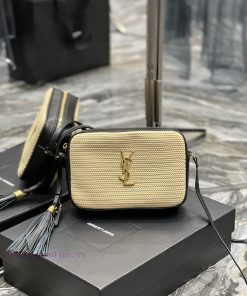 Yves Saint Laurent Bags 𝑳𝒐𝒖 Camera Bag - Black with Woven Gold BuckleTop level imported Italian cowhide camera bag. hh3qwzja