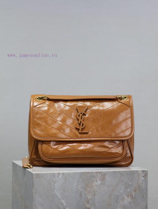 Yves Saint Laurent Bags Earth yellow gold buckle oil wax skinNiki has been updated with a new version that is even m phej4m12