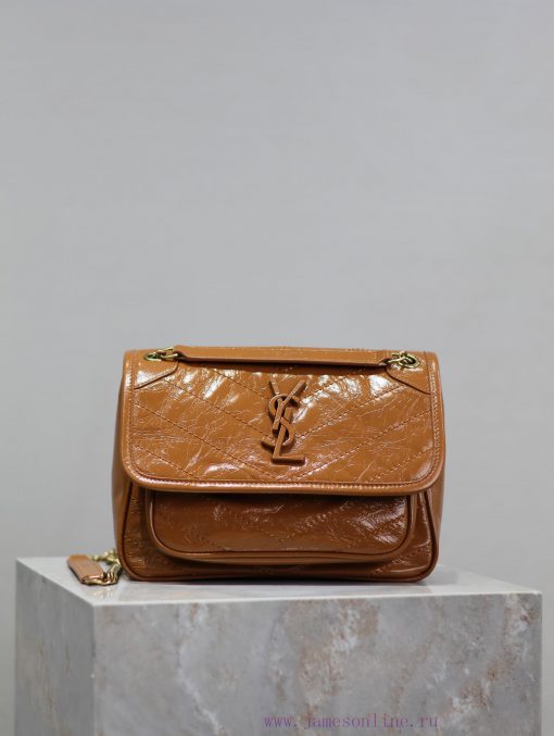 Yves Saint Laurent Bags Earth gold buckle oil wax skin 22cmNiki has been updated with a new version that is more pra 9haa0pqd