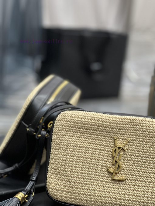 Yves Saint Laurent Bags 𝑳𝒐𝒖 Camera Bag - Black with Woven Gold BuckleTop level imported Italian cowhide camera bag. hh3qwzja - Image 4