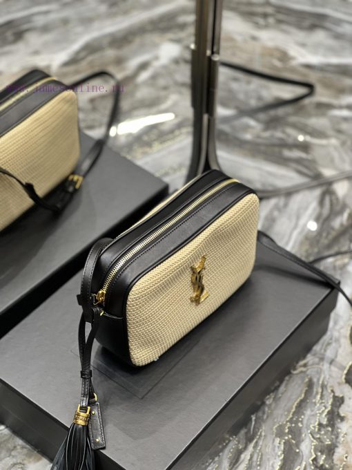 Yves Saint Laurent Bags 𝑳𝒐𝒖 Camera Bag - Black with Woven Gold BuckleTop level imported Italian cowhide camera bag. hh3qwzja - Image 5