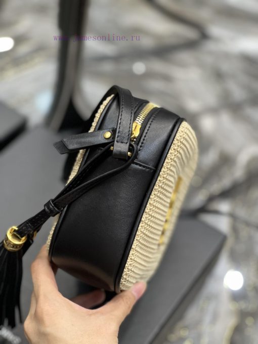 Yves Saint Laurent Bags 𝑳𝒐𝒖 Camera Bag - Black with Woven Gold BuckleTop level imported Italian cowhide camera bag. hh3qwzja - Image 6