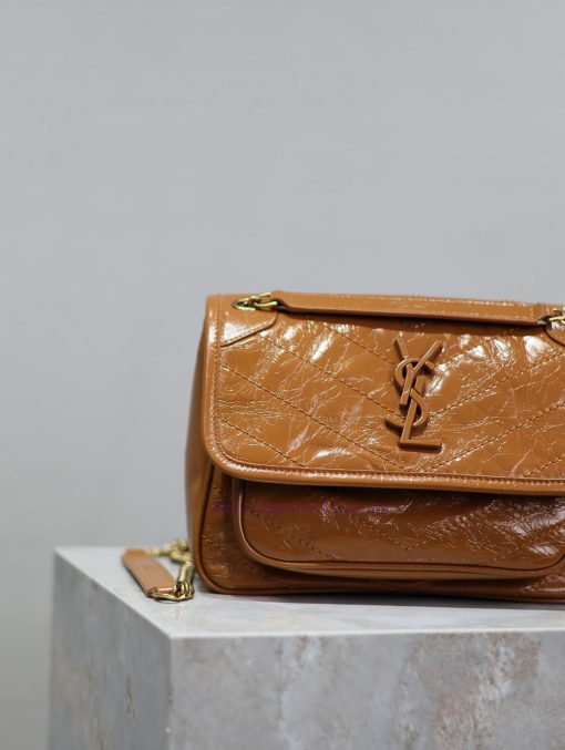 Yves Saint Laurent Bags Earth gold buckle oil wax skin 22cmNiki has been updated with a new version that is more pra 9haa0pqd - Image 4