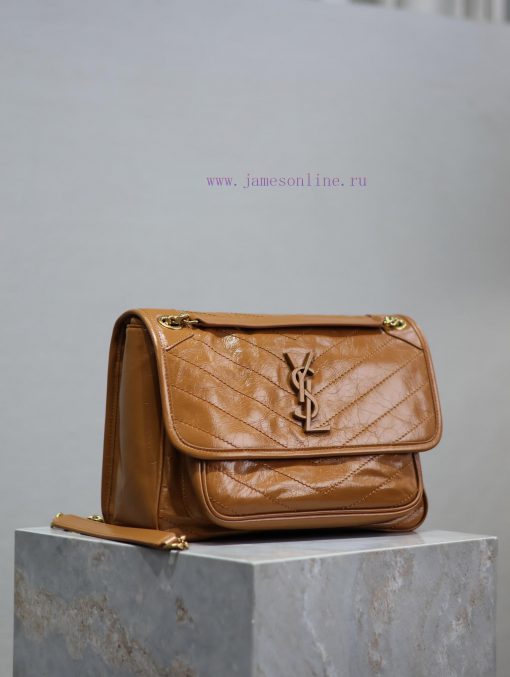 Yves Saint Laurent Bags Earth yellow gold buckle oil wax skinNiki has been updated with a new version that is even m phej4m12 - Image 6