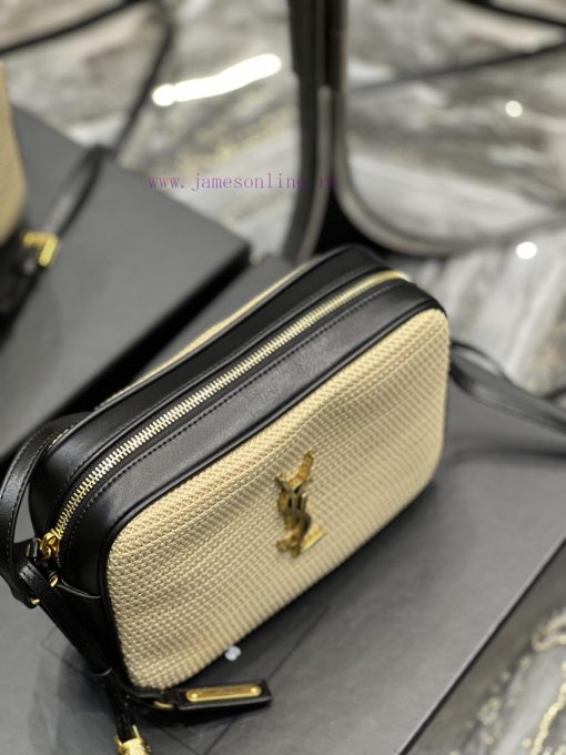 Yves Saint Laurent Bags 𝑳𝒐𝒖 Camera Bag - Black with Woven Gold BuckleTop level imported Italian cowhide camera bag. hh3qwzja - Image 9