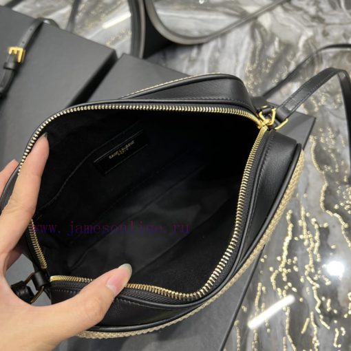 Yves Saint Laurent Bags 𝑳𝒐𝒖 Camera Bag - Black with Woven Gold BuckleTop level imported Italian cowhide camera bag. hh3qwzja - Image 10