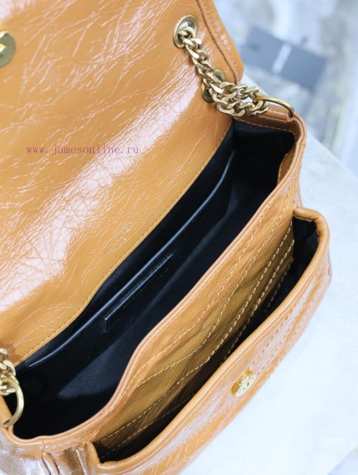 Yves Saint Laurent Bags Earth gold buckle oil wax skin 22cmNiki has been updated with a new version that is more pra 9haa0pqd - Image 10