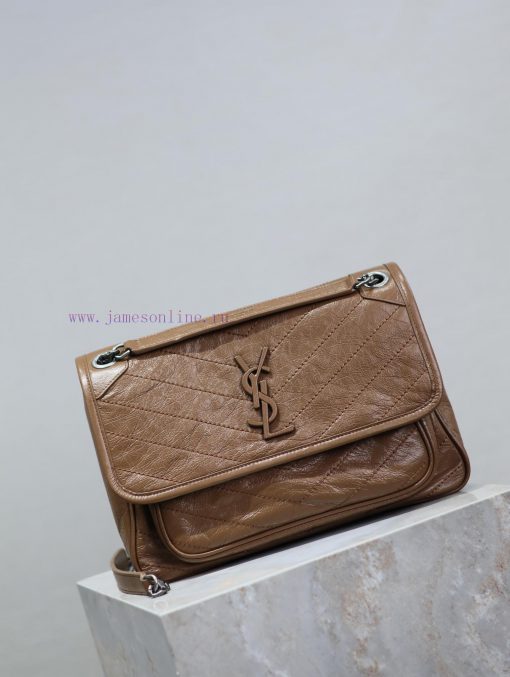 Yves Saint Laurent Bags Deep earthy yellow silver buckle oil wax skinNiki has been updated with a new version that i f6ur2a8s - Image 3