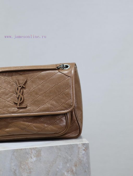 Yves Saint Laurent Bags Deep earthy yellow silver buckle oil wax skinNiki has been updated with a new version that i f6ur2a8s - Image 4