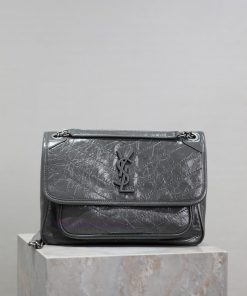 Yves Saint Laurent Bags Deep gray oil wax skinNiki has been updated with a new version that is even more practical. mx9rhbif
