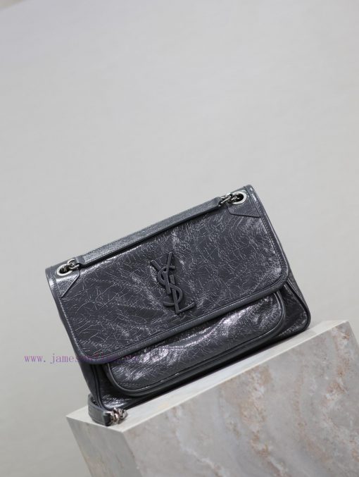 Yves Saint Laurent Bags Blue gray oil wax skinNiki has been updated with a new version that is even more practical. s0uje4mo - Image 3
