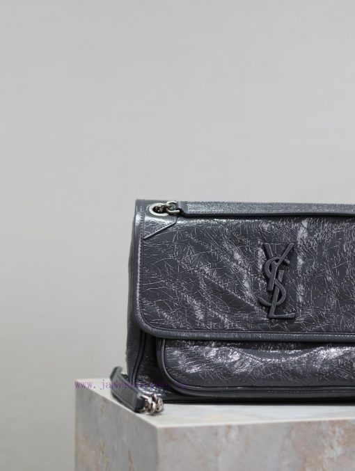 Yves Saint Laurent Bags Blue gray oil wax skinNiki has been updated with a new version that is even more practical. s0uje4mo - Image 4