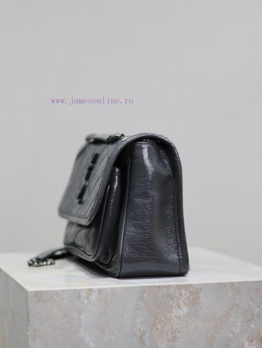 Yves Saint Laurent Bags Blue gray oil wax skin 22cmNiki has been updated with a new version that is more practical. b85utktr - Image 6