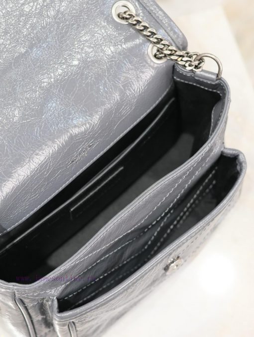Yves Saint Laurent Bags Blue gray oil wax skin 22cmNiki has been updated with a new version that is more practical. b85utktr - Image 10