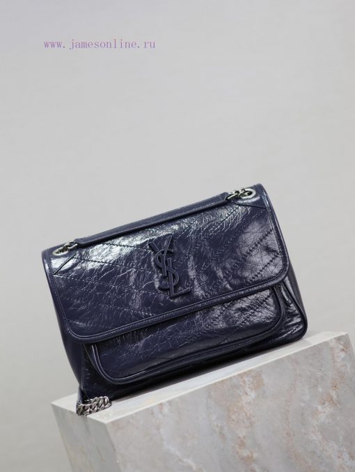 Yves Saint Laurent Bags Blue oil wax leather 28cmNiki has been updated with a new version that is even more practica ntsq82x6 - Image 3
