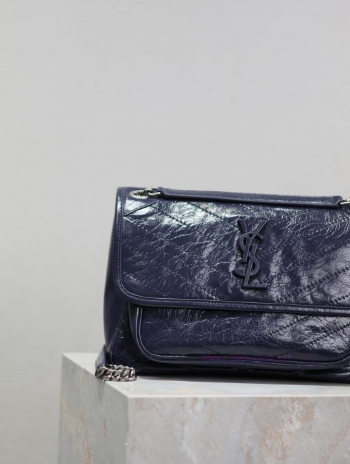 Yves Saint Laurent Bags Blue oil wax leather 28cmNiki has been updated with a new version that is even more practica ntsq82x6 - Image 4
