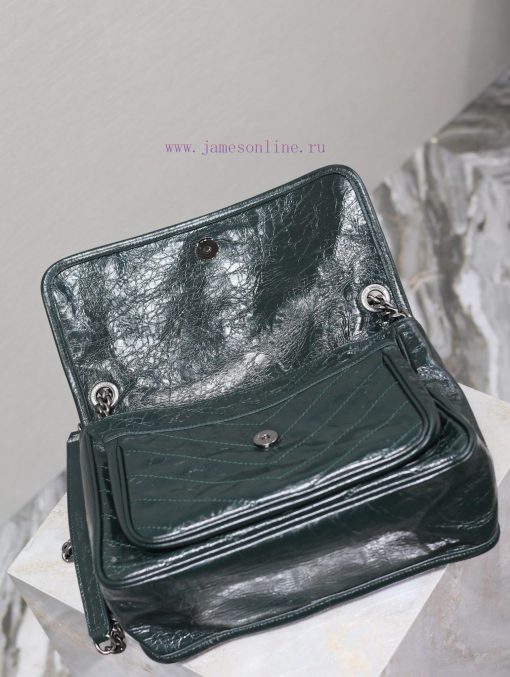 Yves Saint Laurent Bags Ink green wax skin 28cmNiki has been updated with a new version that is even more practical. 7vwbc7ch - Image 9