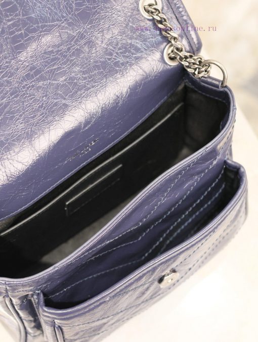 Yves Saint Laurent Bags Blue oil wax skin 22cmNiki has been updated with a new version that is more practical. On th msrta56u - Image 10