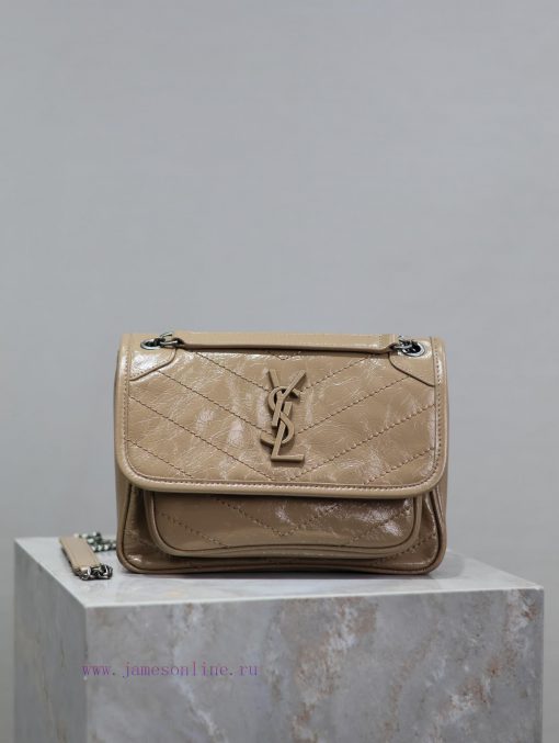 Yves Saint Laurent Bags Apricot colored oil wax skin 22cmNiki has been updated with a new version that is more pract be3vxf6k