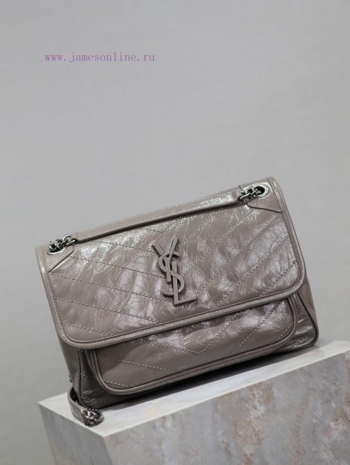 Yves Saint Laurent Bags Grey oil wax leather 28cmNiki has been updated with a new version that is even more practica t4yny0jv - Image 3