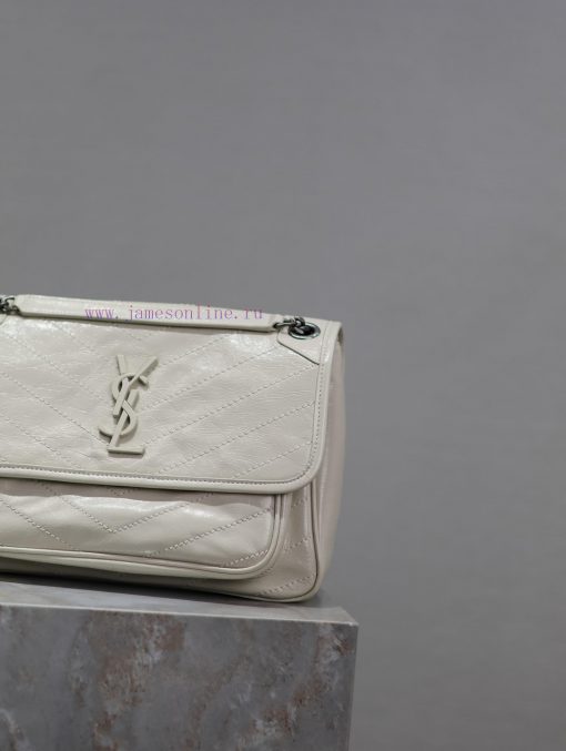 Yves Saint Laurent Bags Milk white oil wax skin 28cmNiki has been updated with a new version that is even more pract qj3jp548 - Image 5