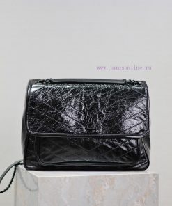 Yves Saint Laurent Bags Black button oil wax leather 32cmNiki has been updated with a new version that is even more p7wp0j53