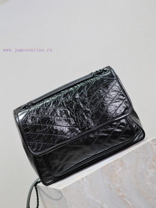 Yves Saint Laurent Bags Black button oil wax leather 32cmNiki has been updated with a new version that is even more p7wp0j53 - Image 3