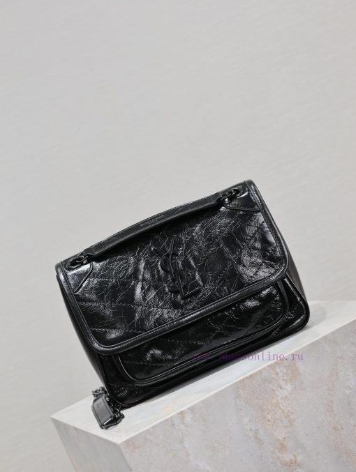 Yves Saint Laurent Bags Black button oil wax leather 22cmNiki has been updated with a new version that is more pract r6z3hzt2 - Image 3