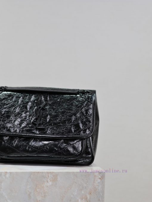 Yves Saint Laurent Bags Black button oil wax leather 28cmNiki has been updated with a new version that is even more 0vntmxha - Image 4