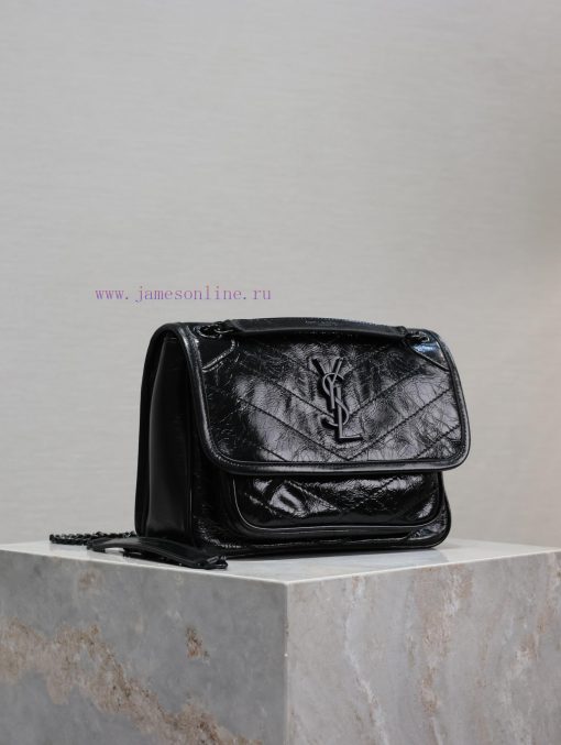Yves Saint Laurent Bags Black button oil wax leather 22cmNiki has been updated with a new version that is more pract r6z3hzt2 - Image 6