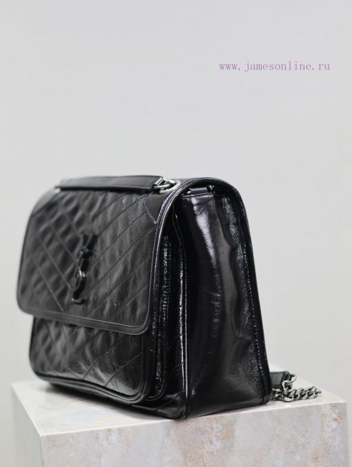 Yves Saint Laurent Bags Black silver buckle oil wax leather 32cmNiki has been updated with a new version that is eve qzbmqmif - Image 6