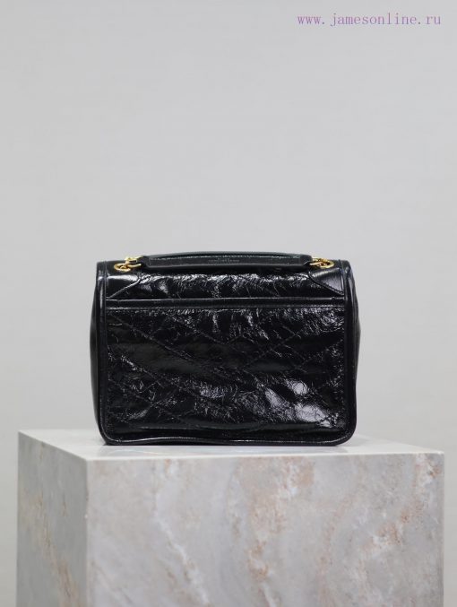 Yves Saint Laurent Bags Black gold buckle oil wax leather 22cmNiki has been updated with a new version that is more n9xwxipu - Image 7