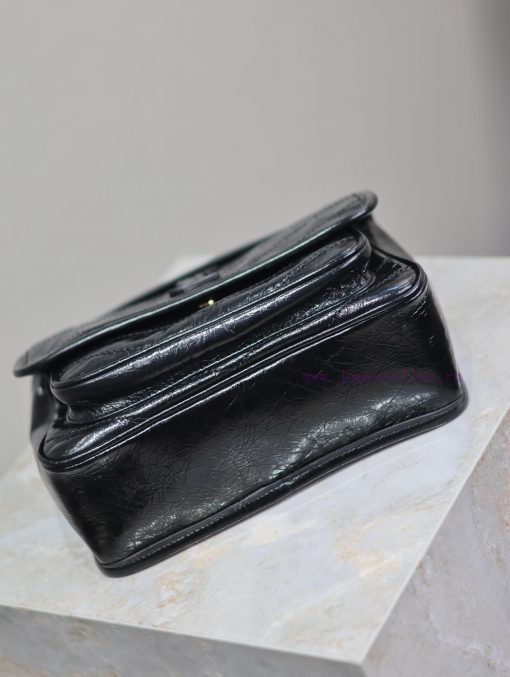 Yves Saint Laurent Bags Black gold buckle oil wax leather 22cmNiki has been updated with a new version that is more n9xwxipu - Image 8