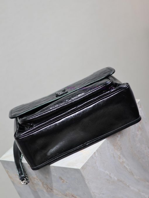 Yves Saint Laurent Bags Black silver buckle oil wax leather 32cmNiki has been updated with a new version that is eve qzbmqmif - Image 8