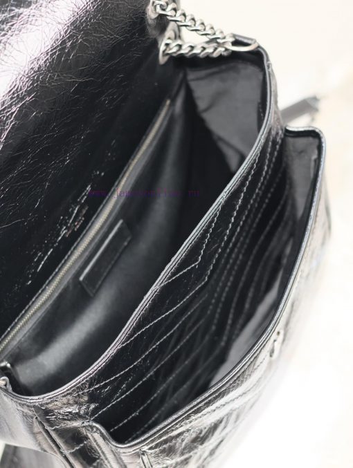 Yves Saint Laurent Bags Black silver buckle oil wax leather 32cmNiki has been updated with a new version that is eve qzbmqmif - Image 10