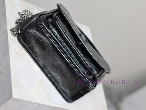 Yves Saint Laurent Bags Black silver buckle oil wax skin 22cmNiki has been updated with a new version that is more p h8q9pd6t - Image 8