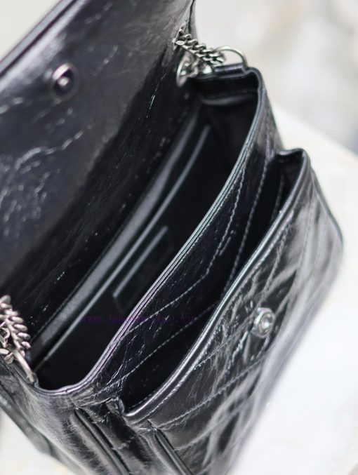 Yves Saint Laurent Bags Black silver buckle oil wax skin 22cmNiki has been updated with a new version that is more p h8q9pd6t - Image 10