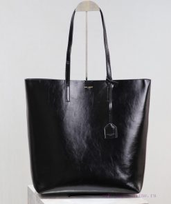 Yves Saint Laurent Bags New color black oil wax skin_Shopping tote bag_ Vertical shopping bagA very minimalist and c qh3jjue4