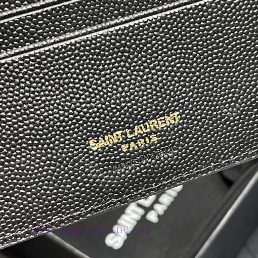 Yves Saint Laurent Bags Men's short single compartment wallet with metal YSL initials logo, Italian caviar calf leat gmu2qyf7 - Image 10