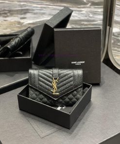 Yves Saint Laurent Bags New product short clip - Black gold buckleVery small and exquisite; Imported Italian caviar gv6nsh75