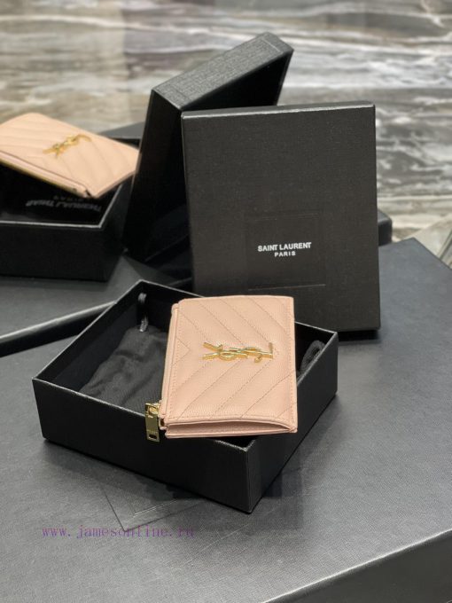 Yves Saint Laurent Bags New Card Bag - Pink Gold Buckle𝑴𝒐𝒏𝒐𝒈𝒓𝒂𝒎𝑭𝒓𝒂𝒈𝒎𝒆𝒏𝒕𝒔 One of the most beautiful card bags in hist yc1ivcvu - Image 9