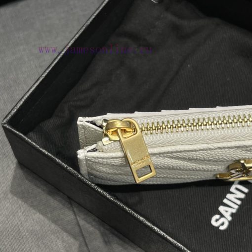 Yves Saint Laurent Bags New Card Bag - White Gold Buckle𝑴𝒐𝒏𝒐𝒈𝒓𝒂𝒎𝑭𝒓𝒂𝒈𝒎𝒆𝒏𝒕𝒔 One of the most beautiful card bags in his sfcpnttr - Image 6