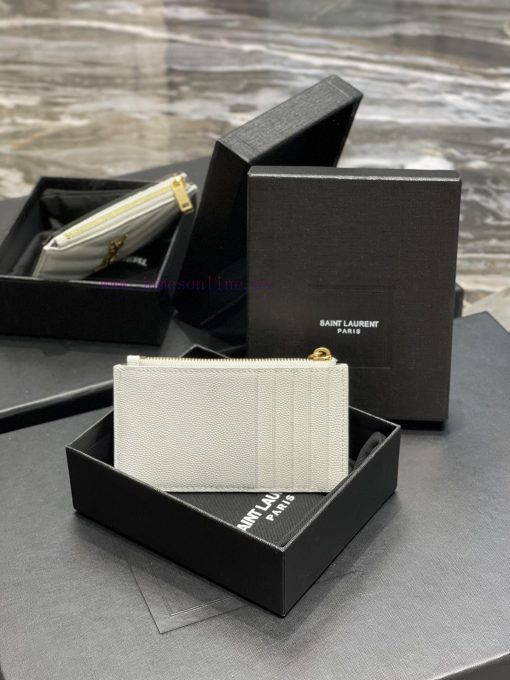 Yves Saint Laurent Bags New Card Bag - White Gold Buckle𝑴𝒐𝒏𝒐𝒈𝒓𝒂𝒎𝑭𝒓𝒂𝒈𝒎𝒆𝒏𝒕𝒔 One of the most beautiful card bags in his sfcpnttr - Image 10