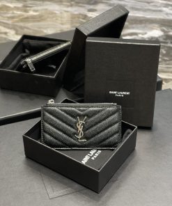 Yves Saint Laurent Bags New Card Bag - Black Silver Buckle𝑴𝒐𝒏𝒐𝒈𝒓𝒂𝒎𝑭𝒓𝒂𝒈𝒎𝒆𝒏𝒕𝒔 One of the most beautiful card bags in h osdqkiqv