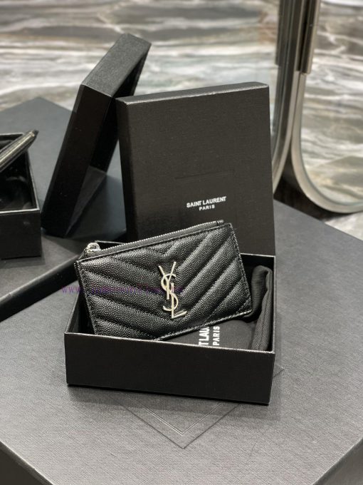 Yves Saint Laurent Bags New Card Bag - Black Silver Buckle𝑴𝒐𝒏𝒐𝒈𝒓𝒂𝒎𝑭𝒓𝒂𝒈𝒎𝒆𝒏𝒕𝒔 One of the most beautiful card bags in h osdqkiqv - Image 3