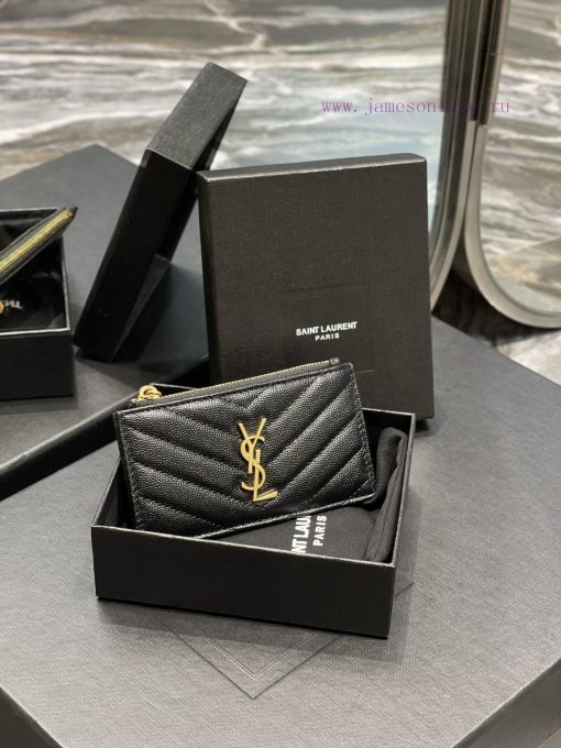 Yves Saint Laurent Bags New Card Bag - Black Gold Buckle𝑴𝒐𝒏𝒐𝒈𝒓𝒂𝒎𝑭𝒓𝒂𝒈𝒎𝒆𝒏𝒕𝒔 One of the most beautiful card bags in his ag1icvtz - Image 3